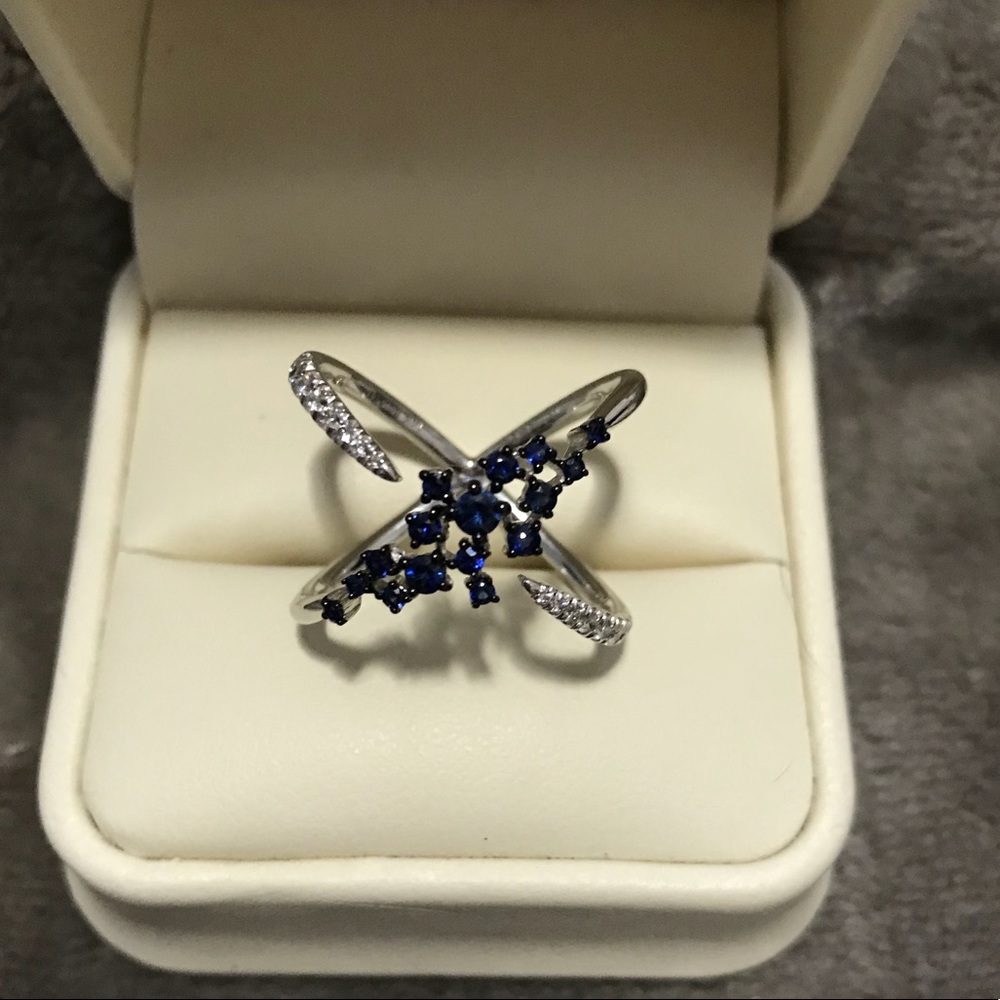 Gabriel & Co. Sapphire & diamond ring